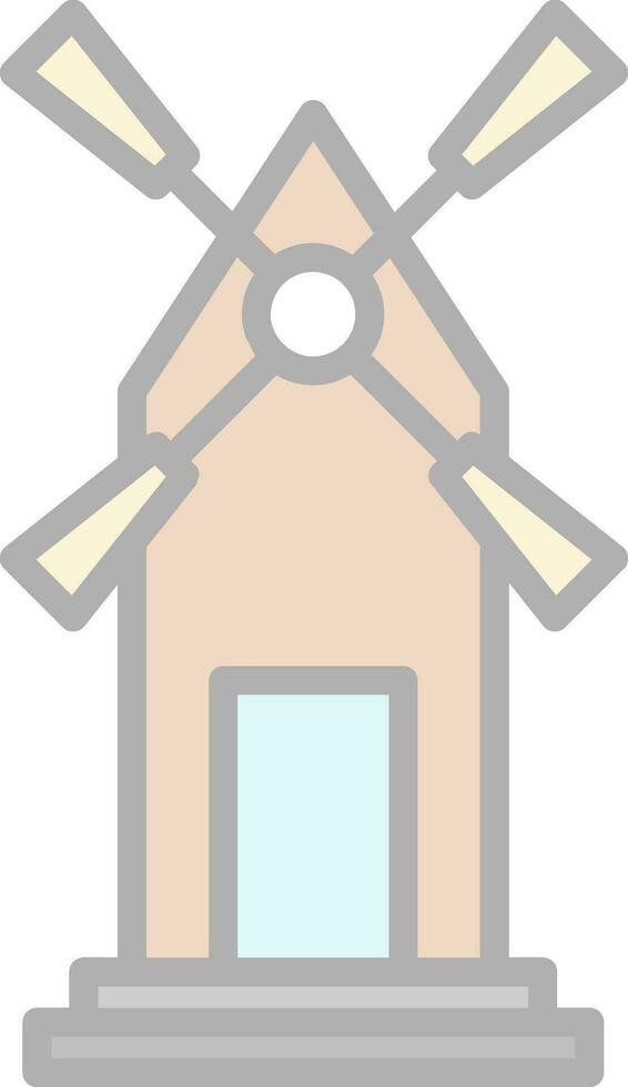 Windmill Vector Icon Design