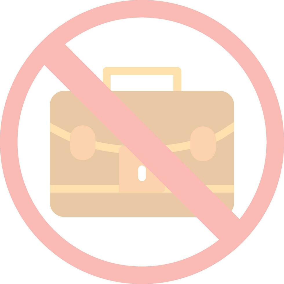 No bag Vector Icon Design