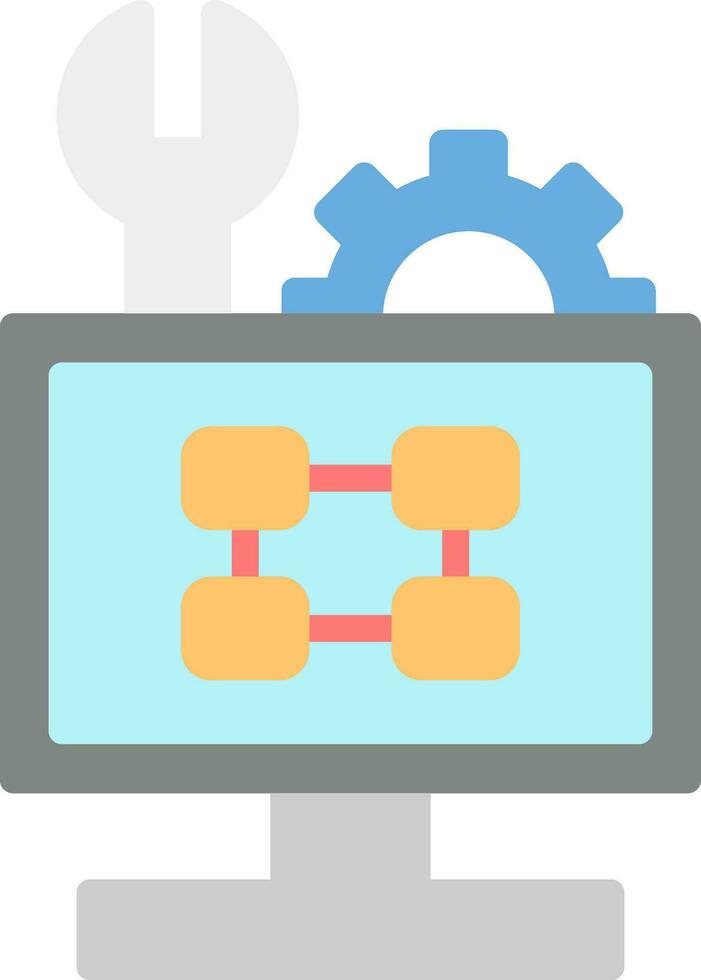 Troubleshooting Flowchart Vector Icon Design