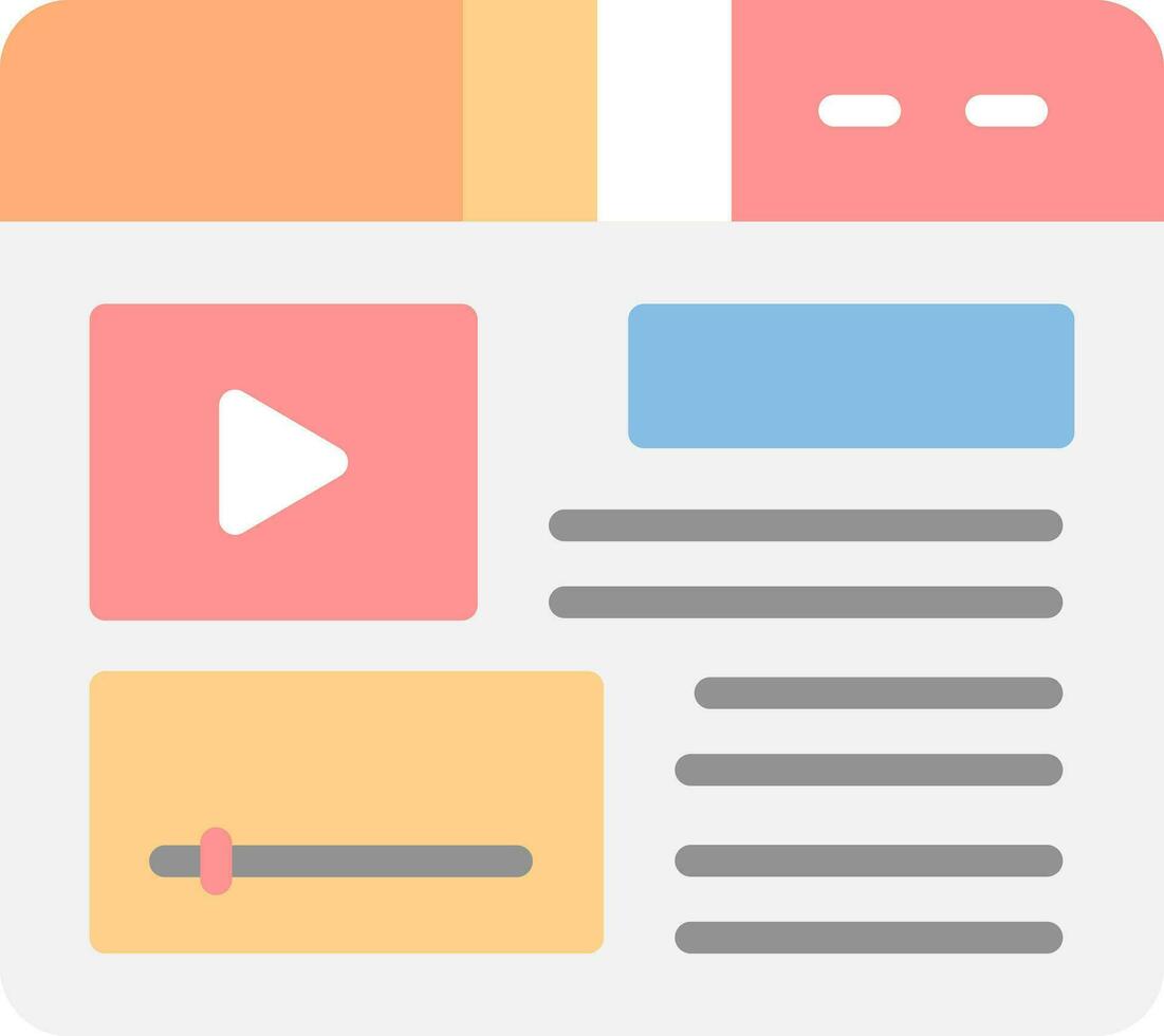 Video Content Vector Icon Design