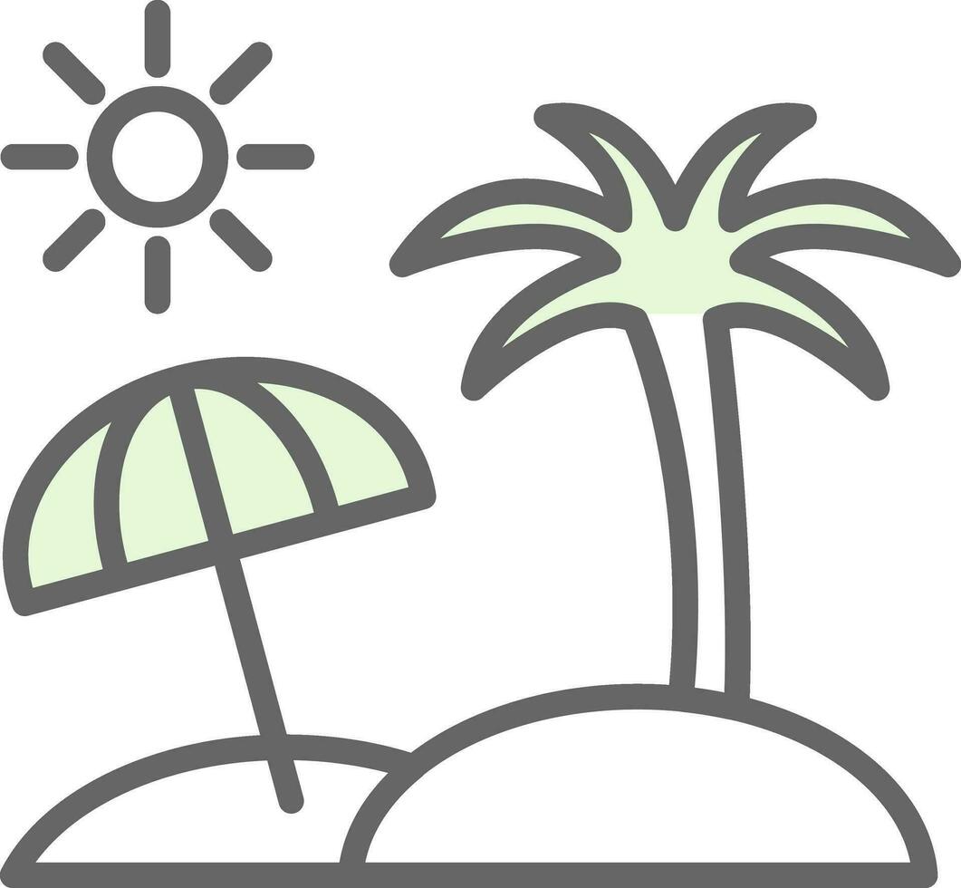 diseño de icono de vector de playa