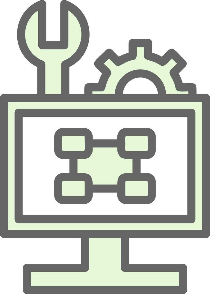 Troubleshooting Flowchart Vector Icon Design