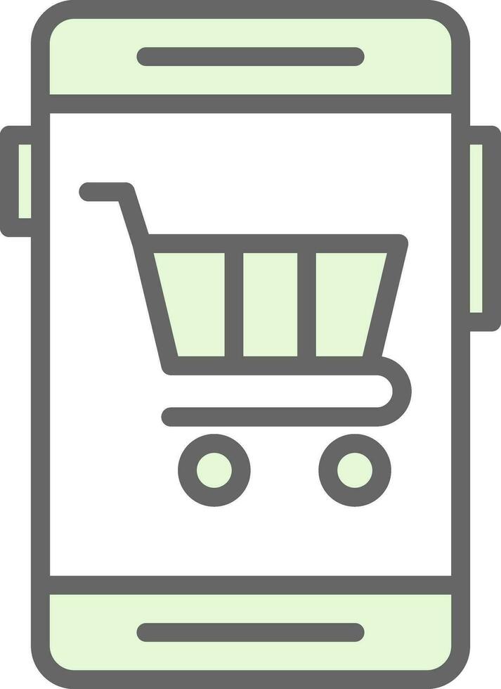 diseño de icono de vector de compras en línea