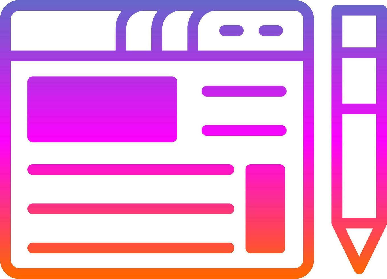 Blogging Vector Icon Design
