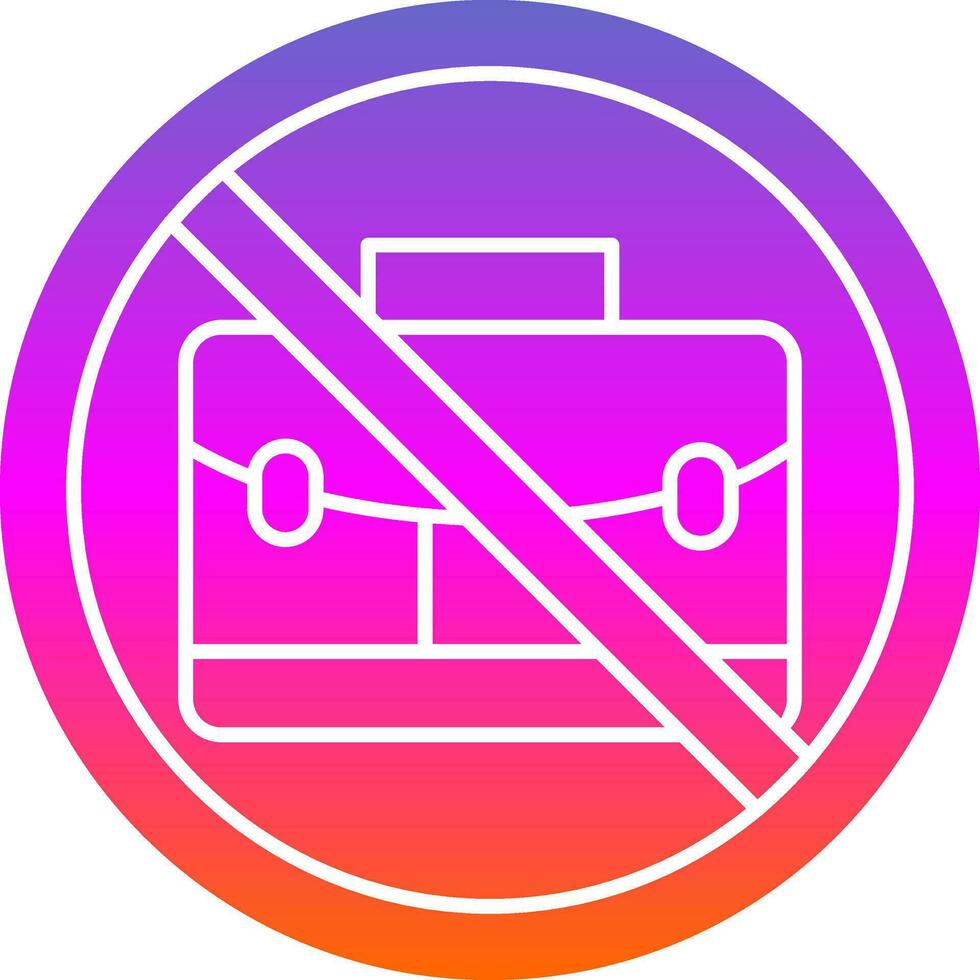No bag Vector Icon Design