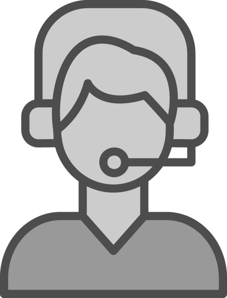 Customer Service Agent Vector Icon Design