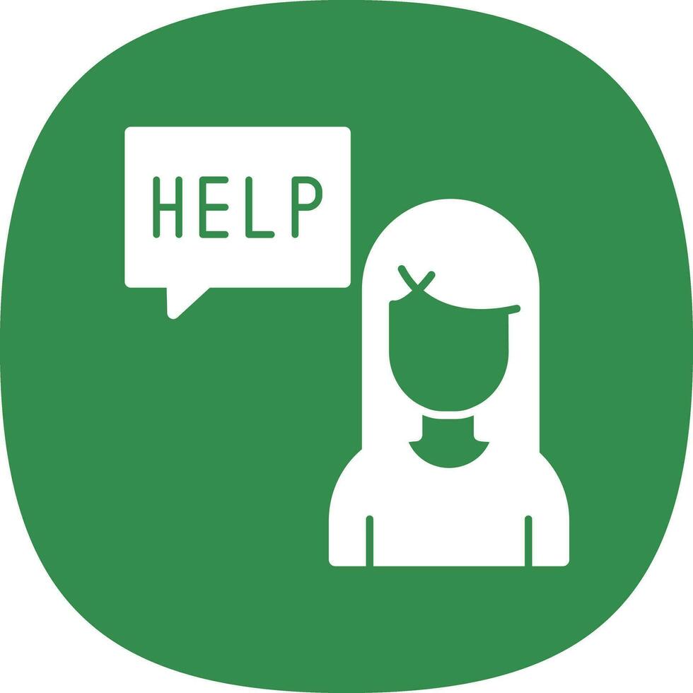 Ask for help Vector Icon Design