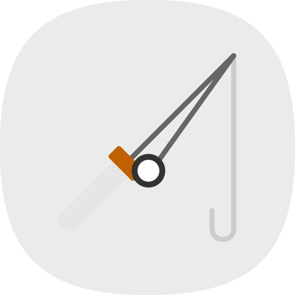 Fishing rod Vector Icon Design