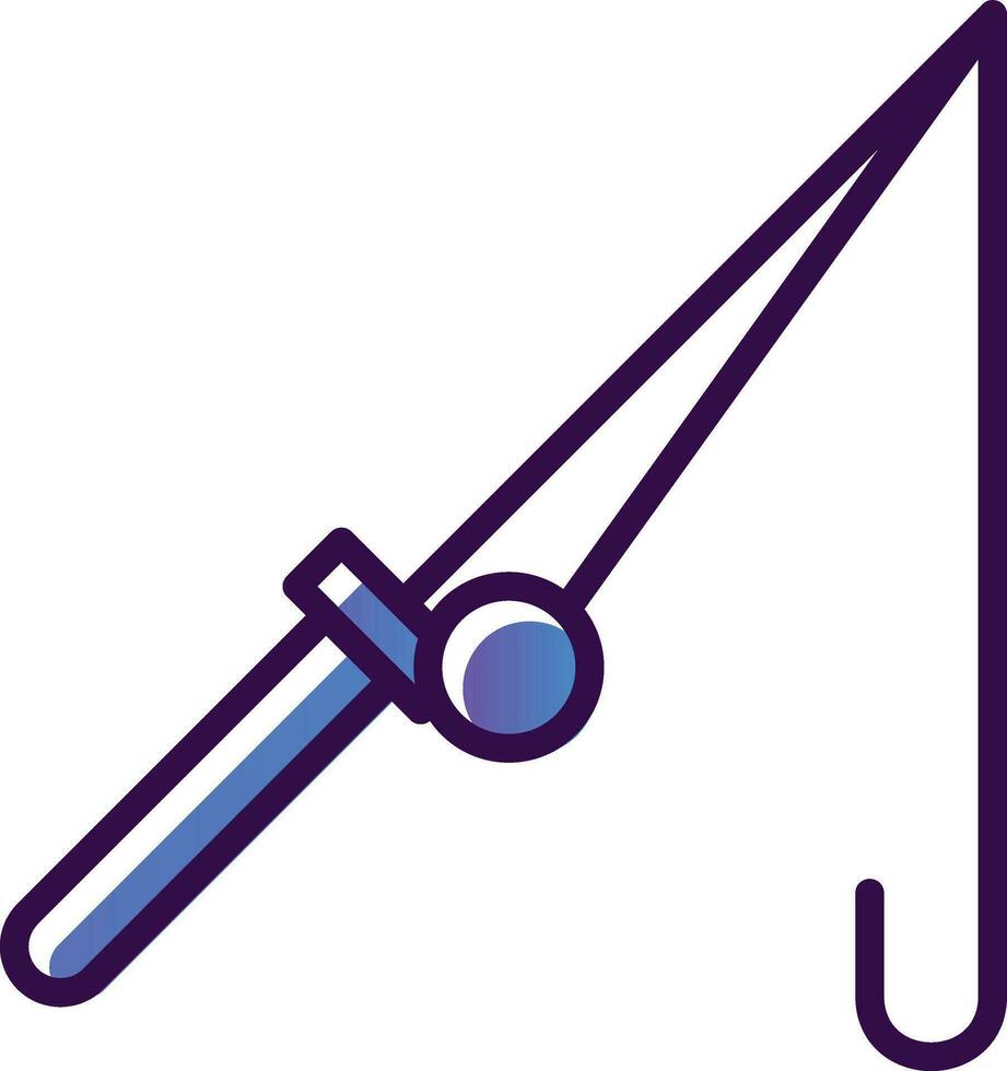 Fishing rod Vector Icon Design