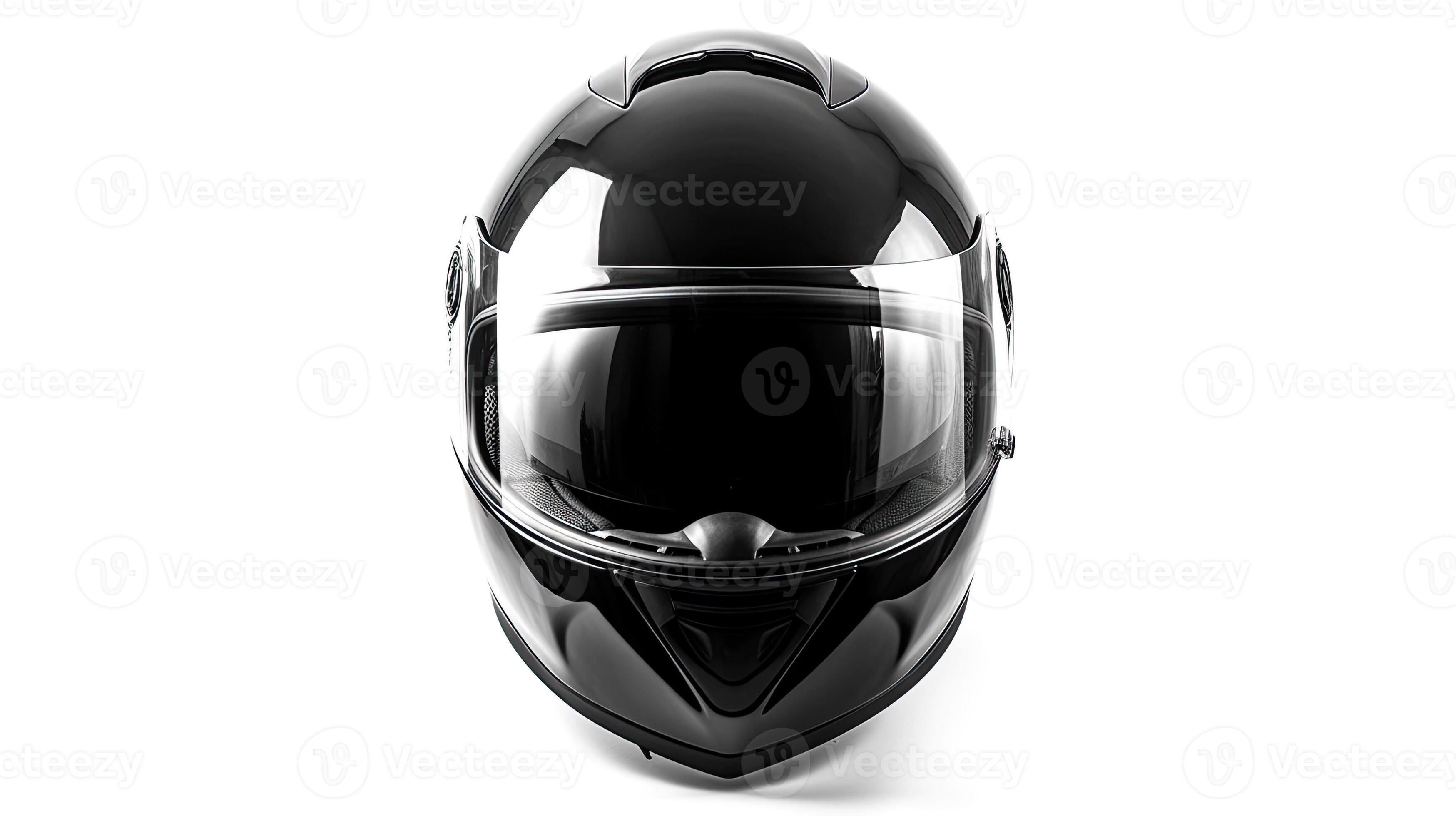 Motorcycle helmet over isolate on white background. Generative Ai