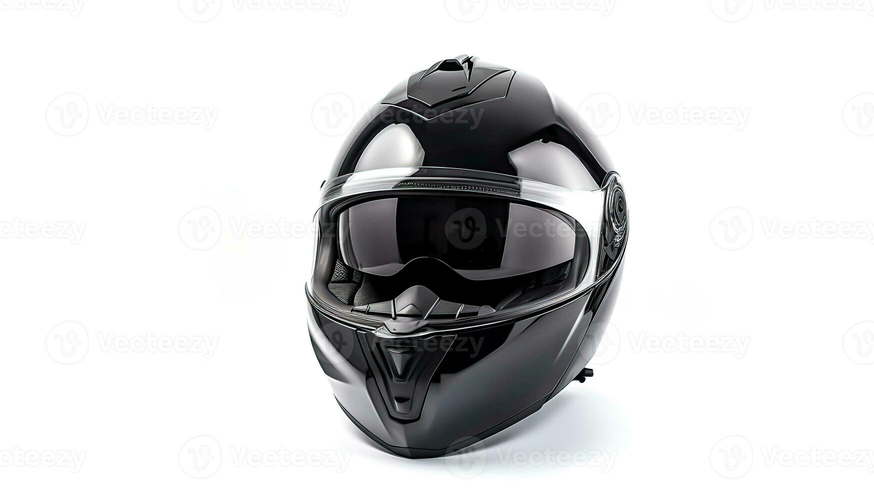 motocicleta casco terminado aislar en blanco antecedentes. generativo ai foto