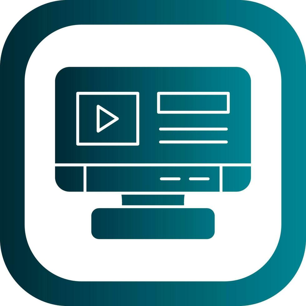 Online Streaming Vector Icon Design