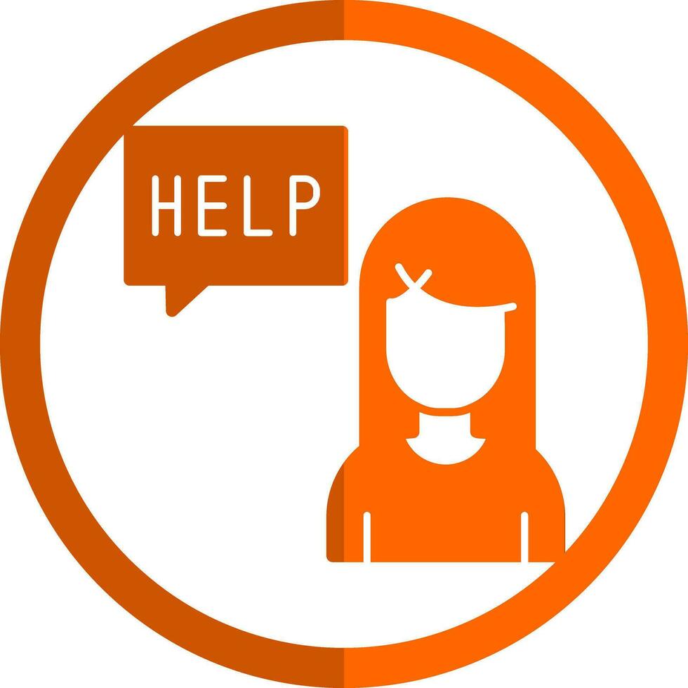 Ask for help Vector Icon Design