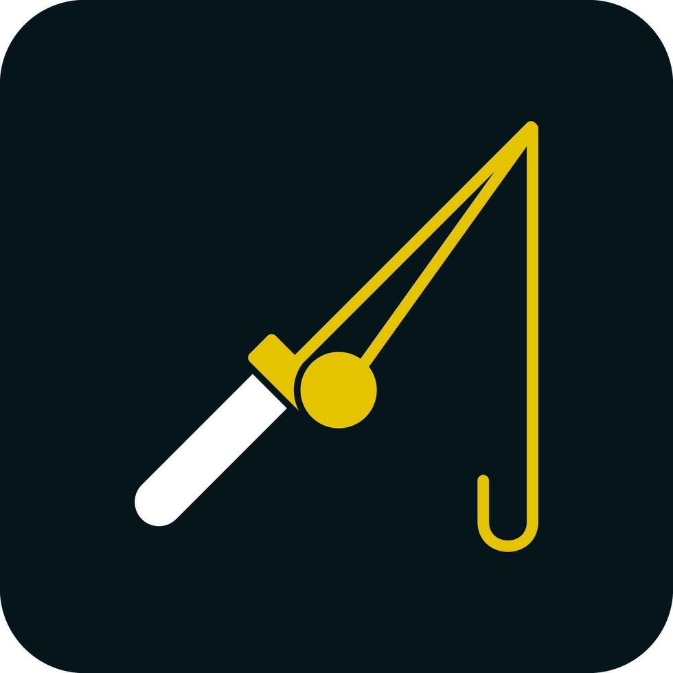 Fishing rod Vector Icon Design