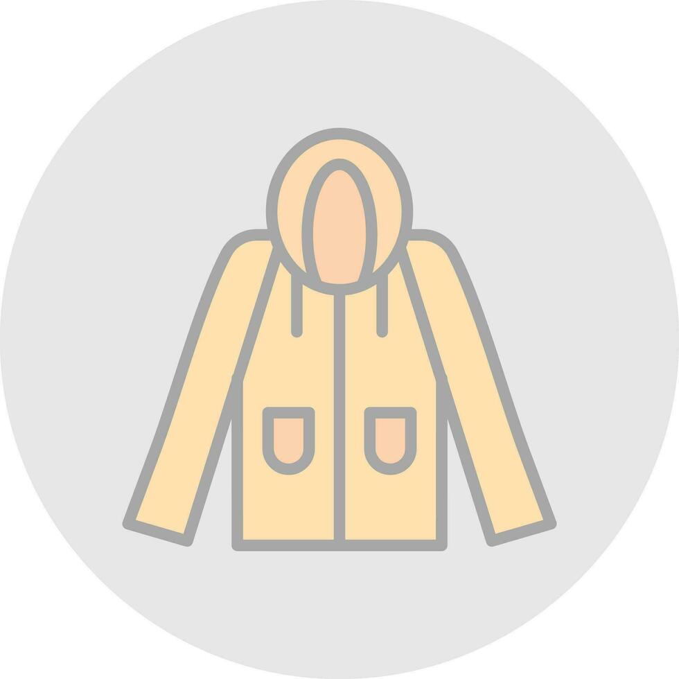 Raincoat Vector Icon Design