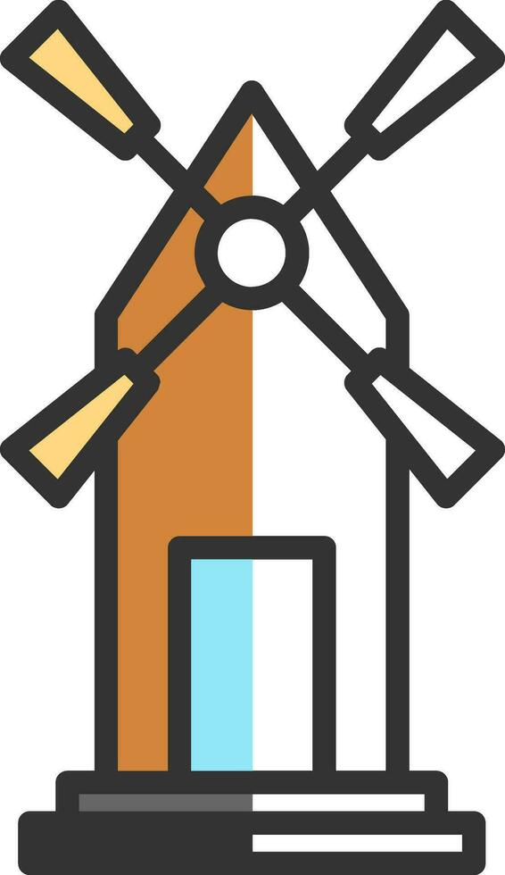 Windmill Vector Icon Design