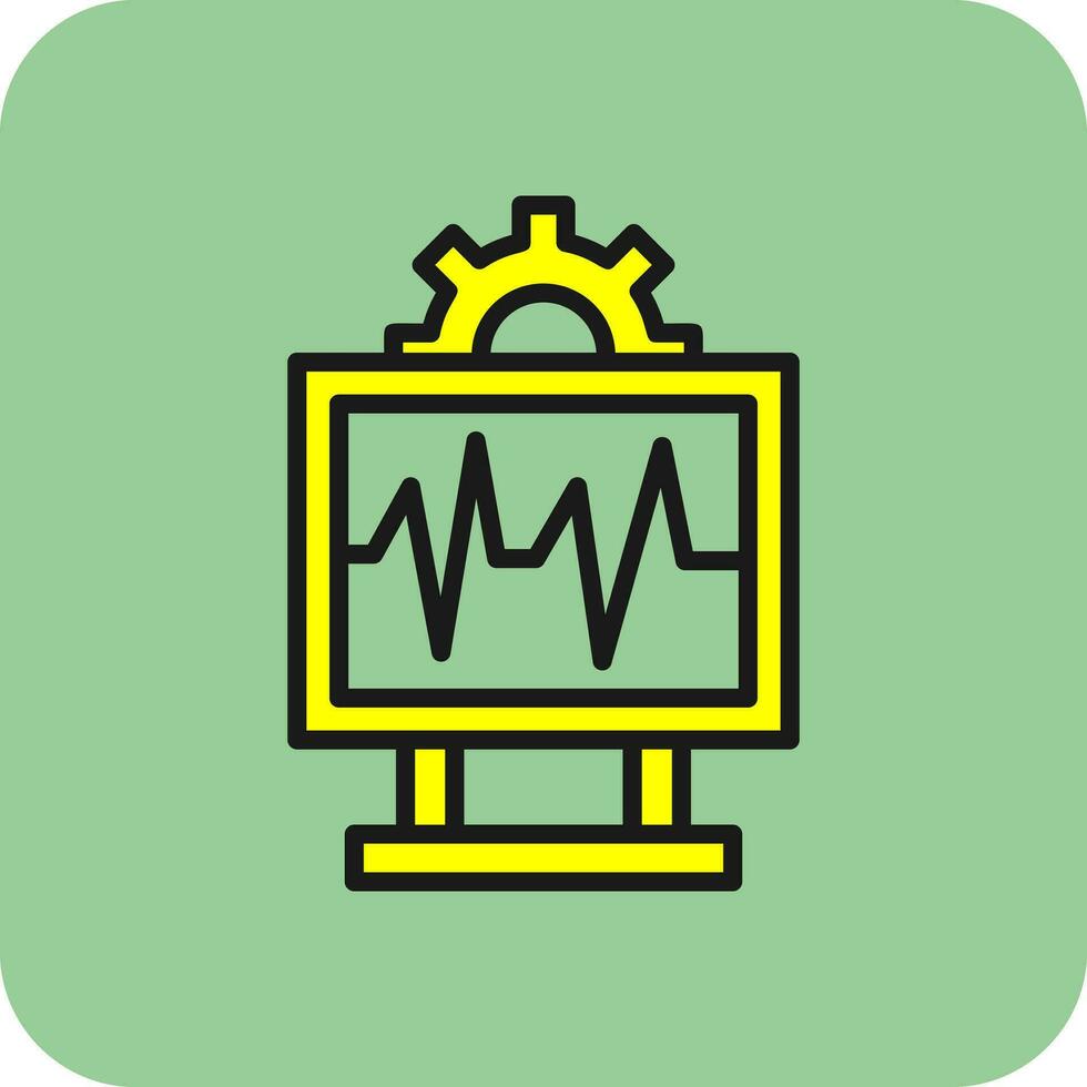 System Monitoring Vector Icon Design