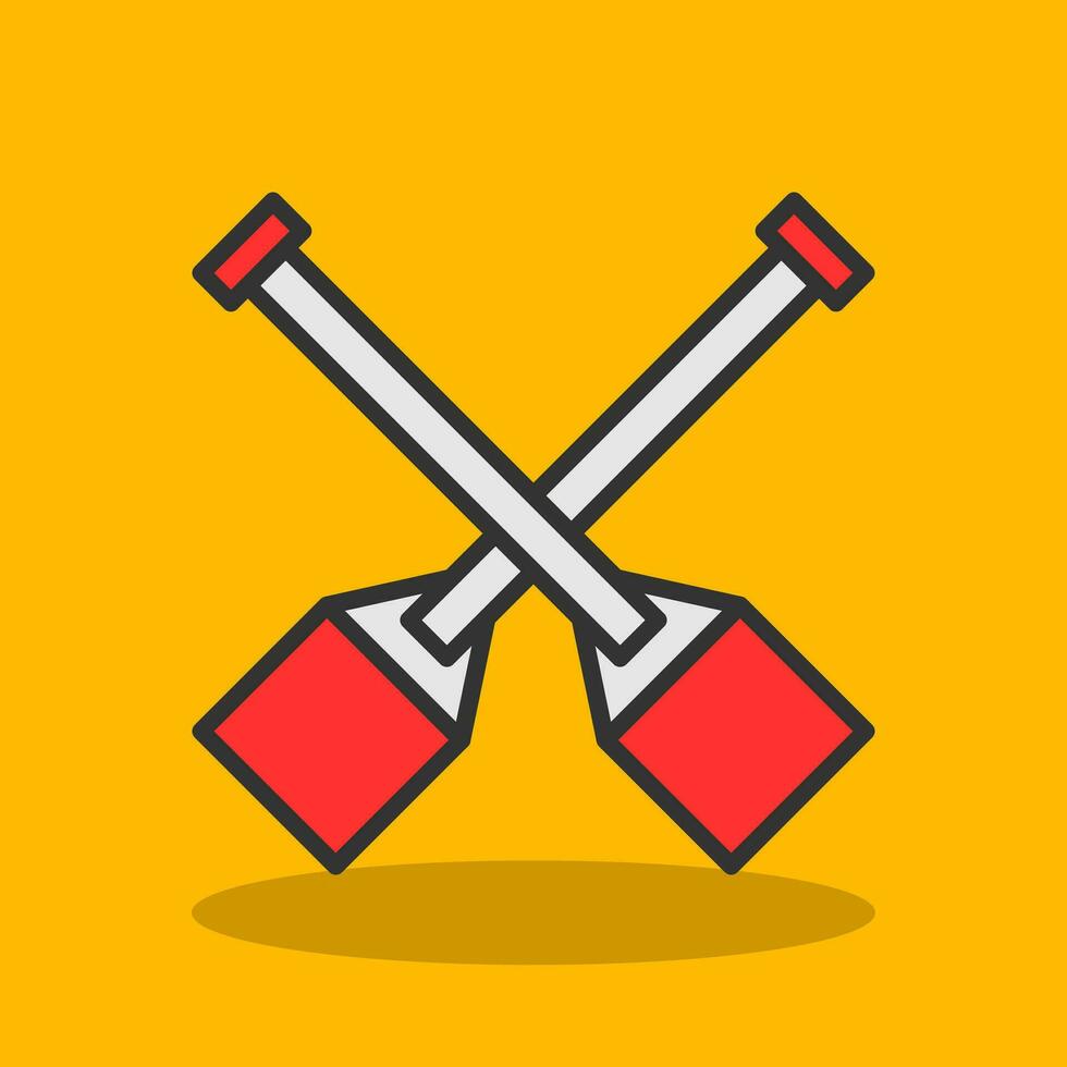 Oar Vector Icon Design