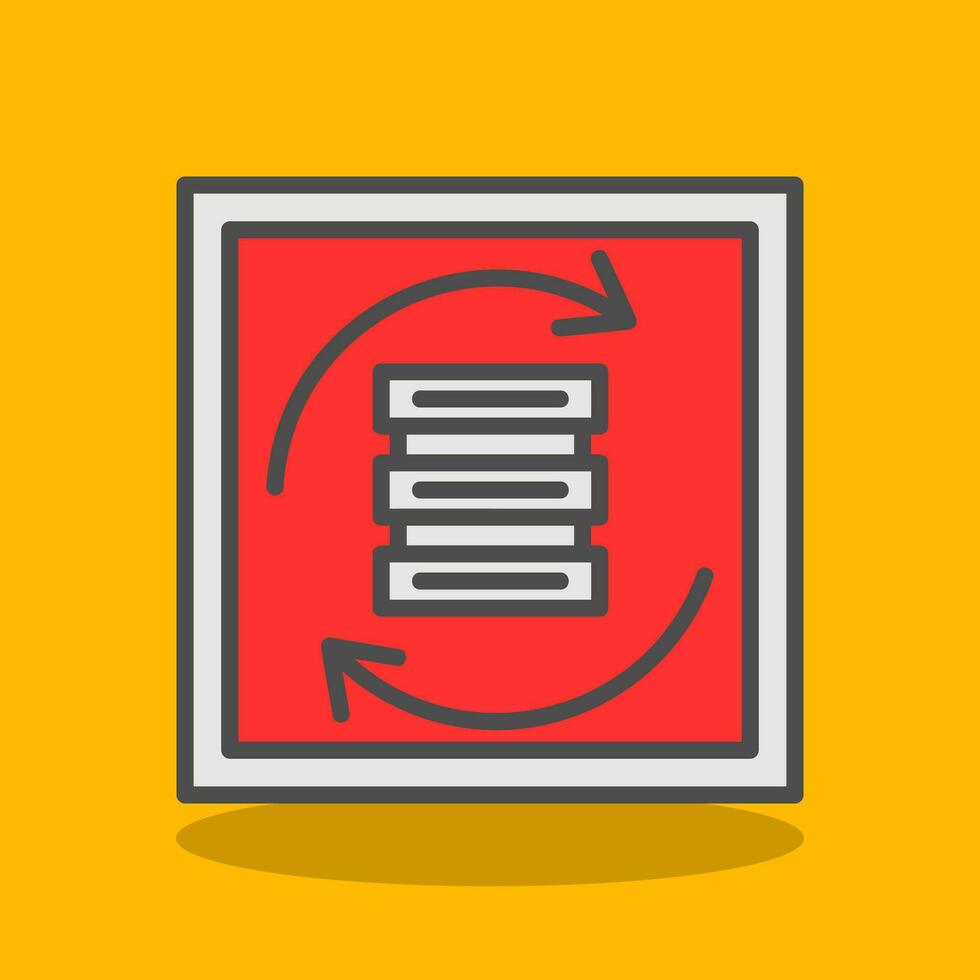 Data Syncing Vector Icon Design