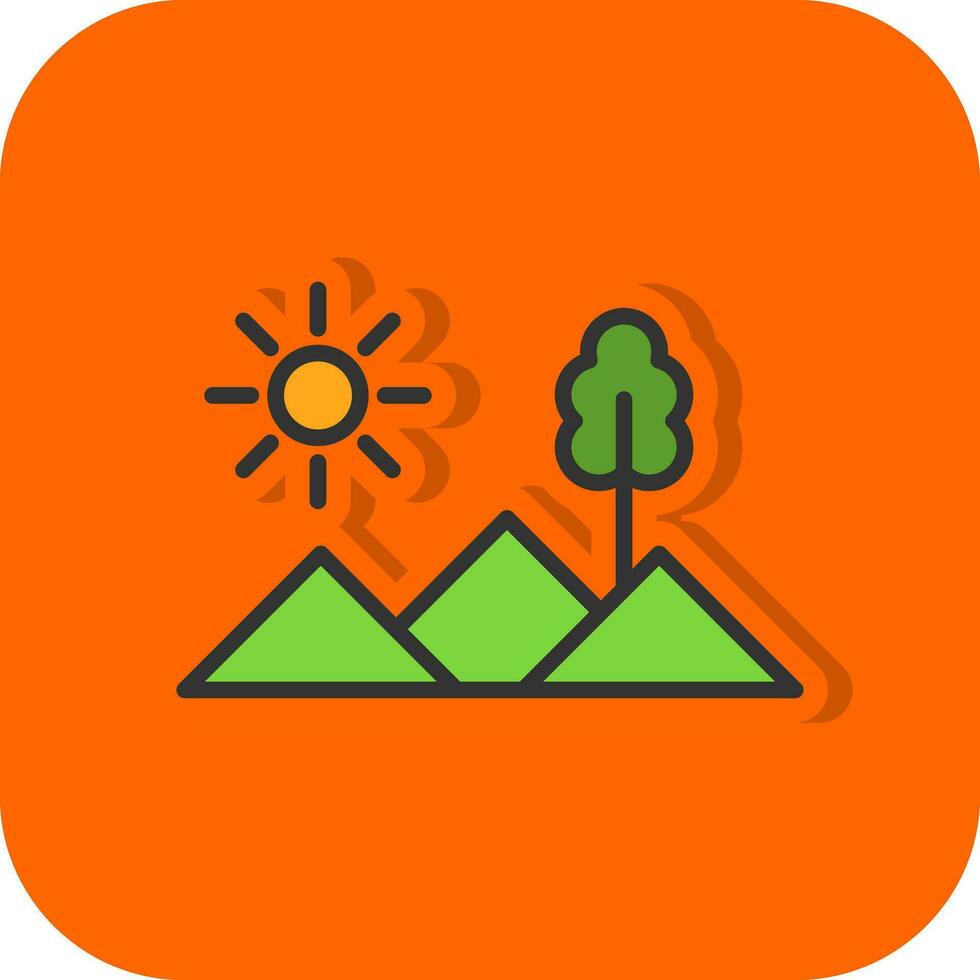 diseño de icono de vector de montañas