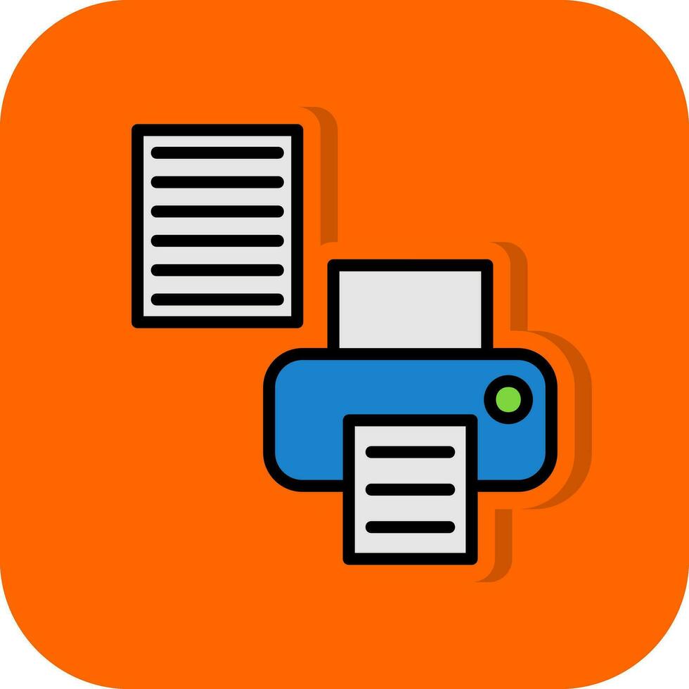 Printer Setup Vector Icon Design