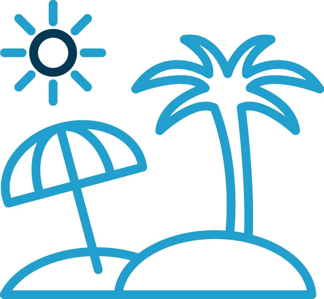 diseño de icono de vector de playa