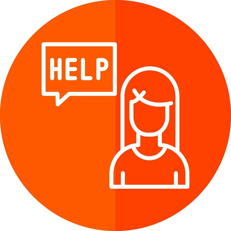 Ask for help Vector Icon Design