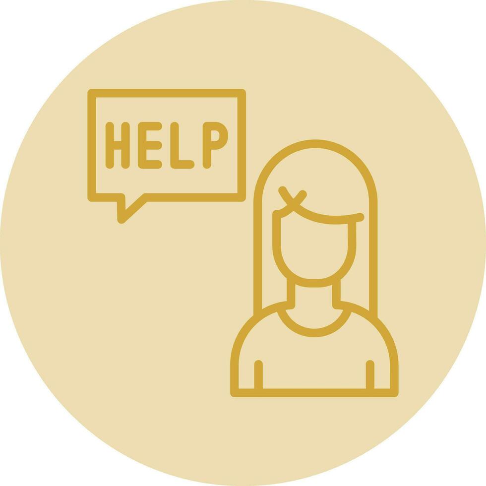 Ask for help Vector Icon Design