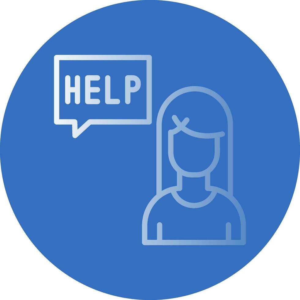 Ask for help Vector Icon Design