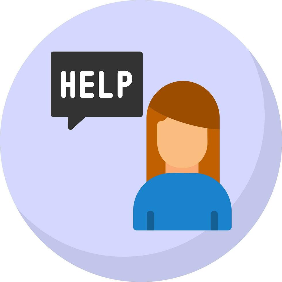 Ask for help Vector Icon Design