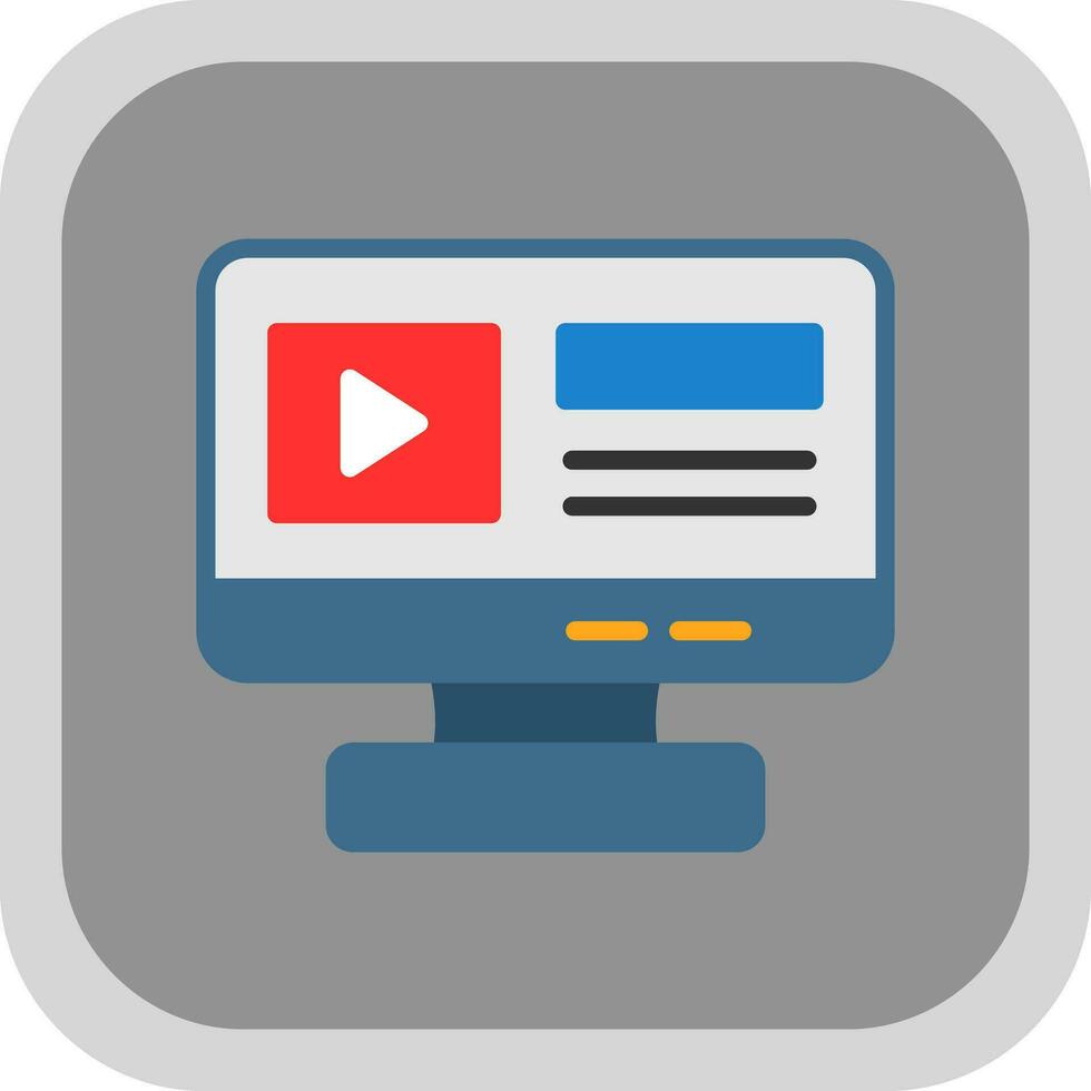 Online Streaming Vector Icon Design