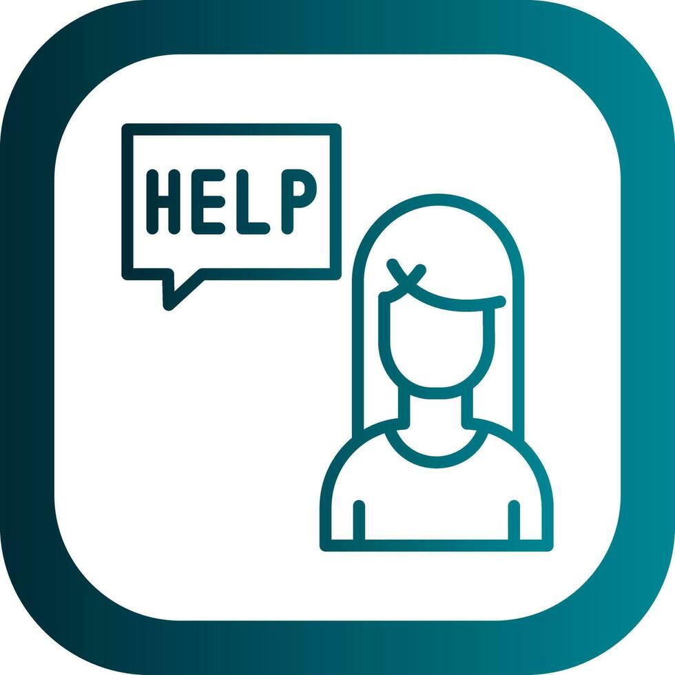 Ask for help Vector Icon Design