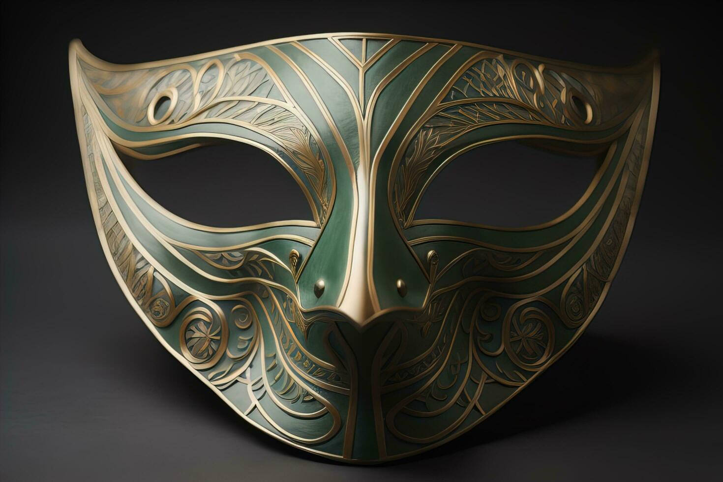 Mardi Gras mask isolated on solid color background. ai generative photo