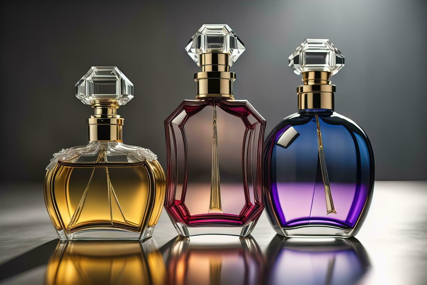 Creative and brandless Perfume bottle and flower on the wooden table, closeup. ai generative photo