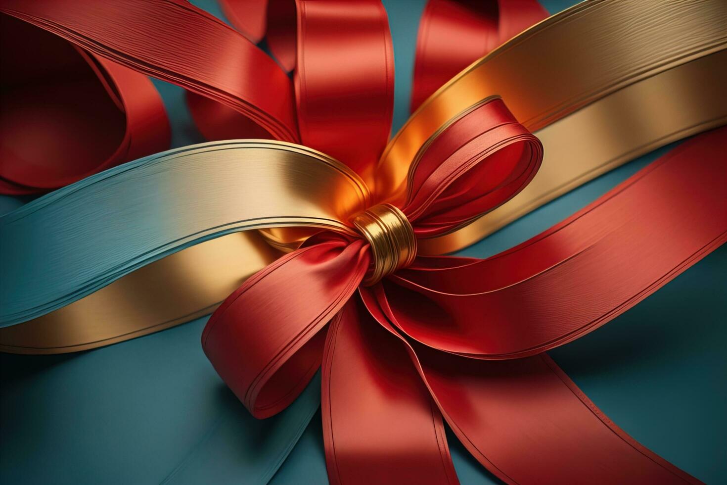 Shiny satin ribbon in brown color isolated on white background. ai generative photo