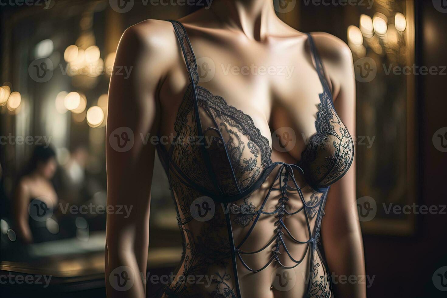 Sensual lingerie on a mannequin. ai generative photo