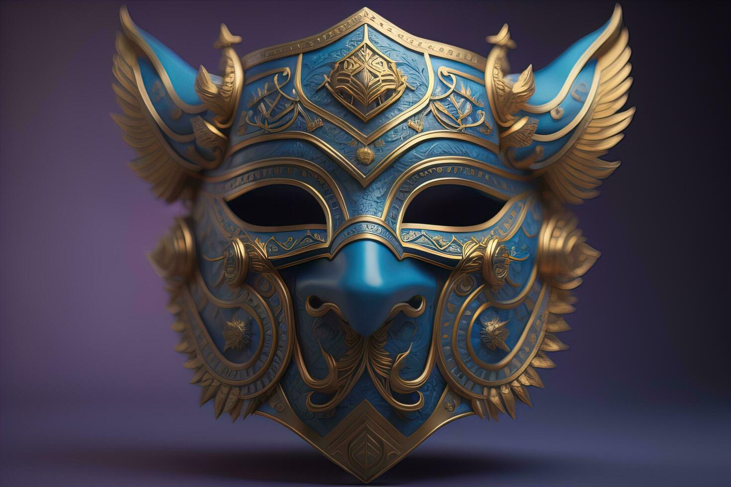 Mardi Gras mask isolated on solid color background. ai generative photo