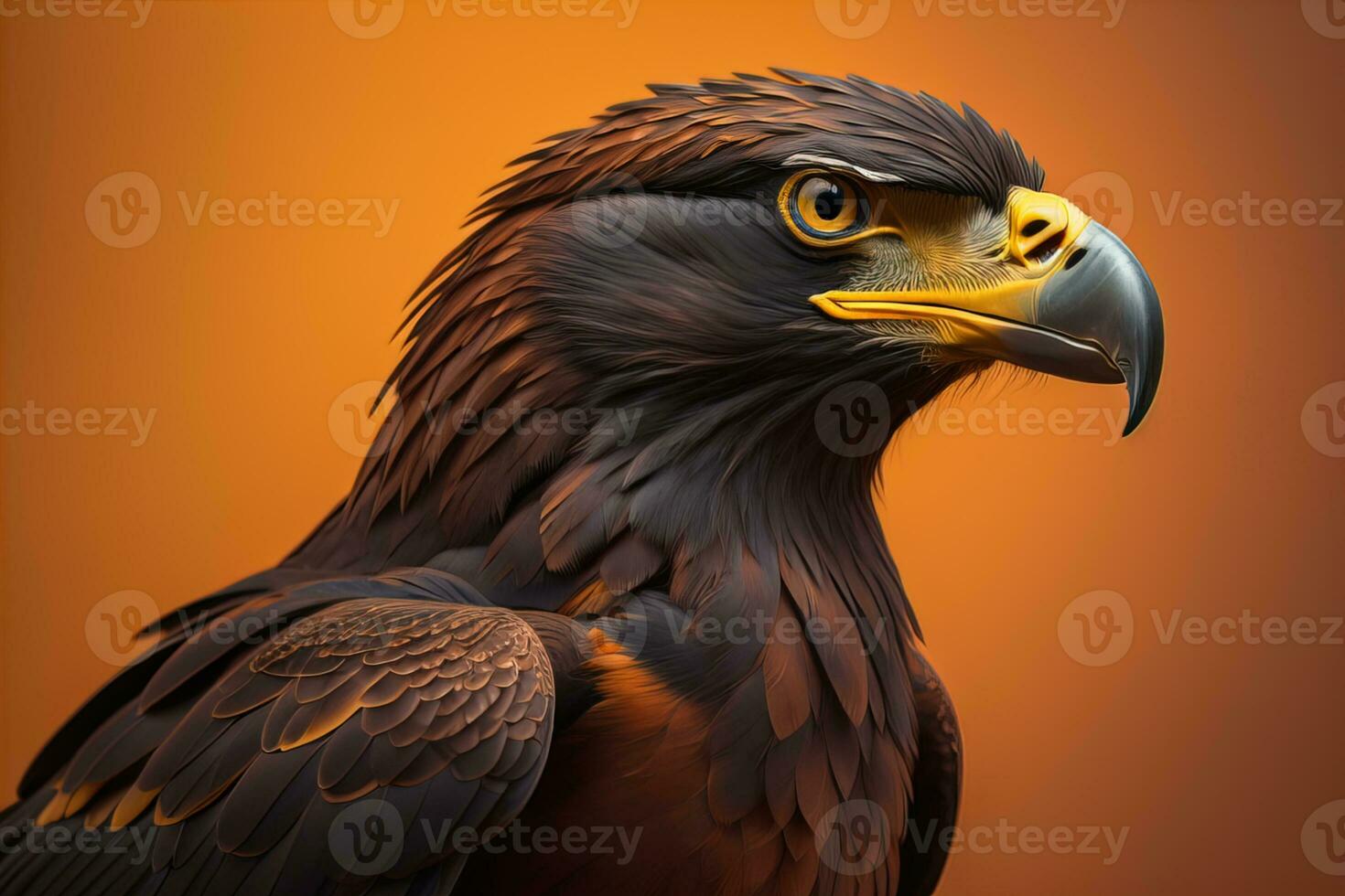 eagle on a dark background. ai generative photo