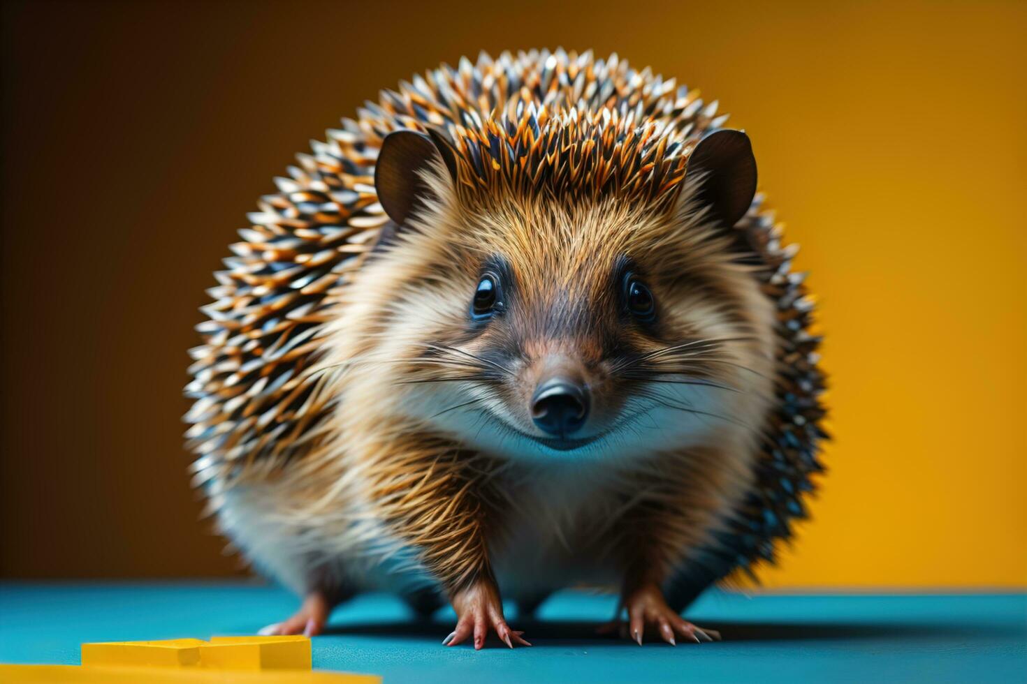 Hedgehog, Erinaceus Europaeus. ai generative photo