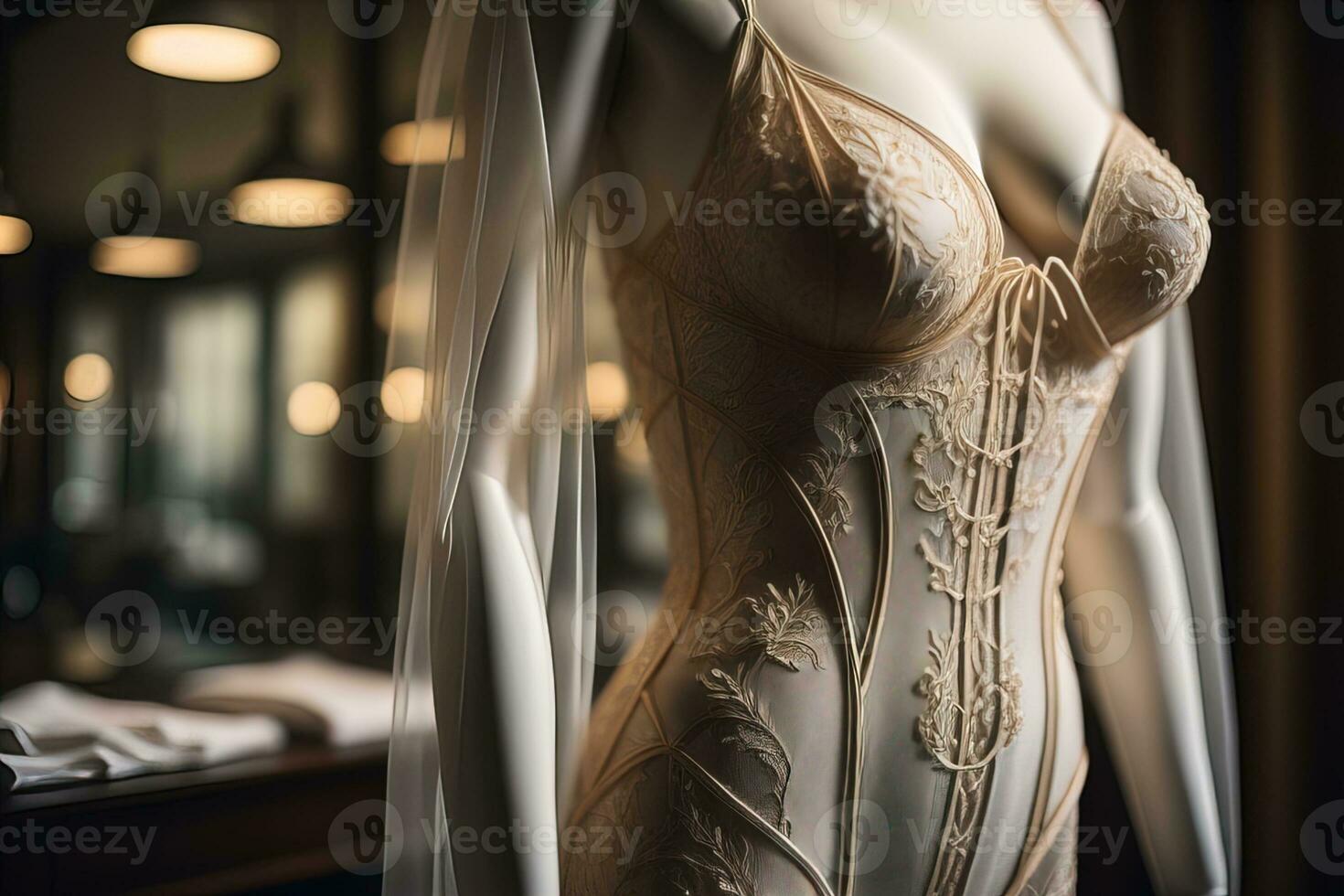 Sensual lingerie on a mannequin. ai generative photo