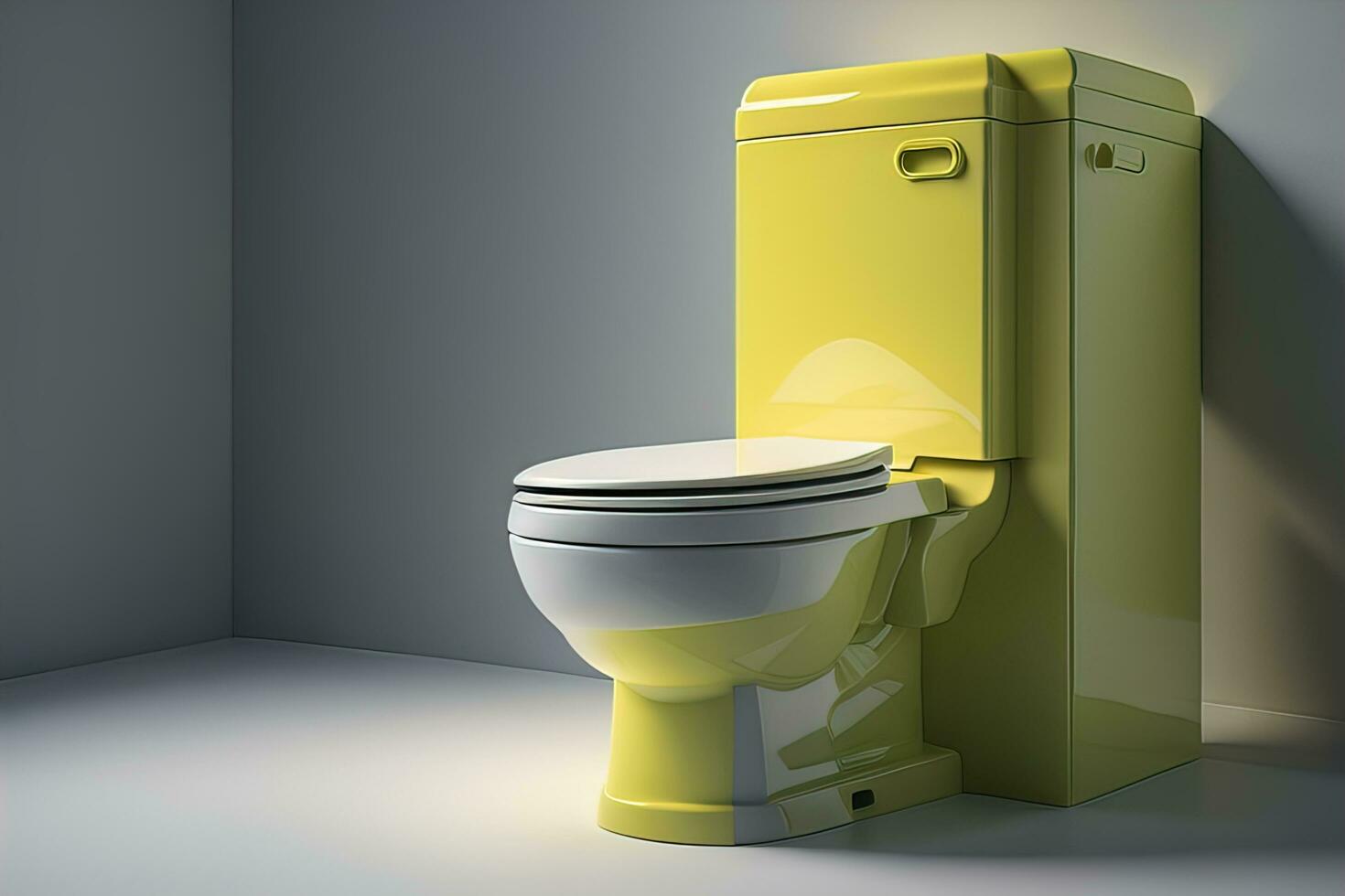 toilet bowl in modern bathroom. ai generative photo