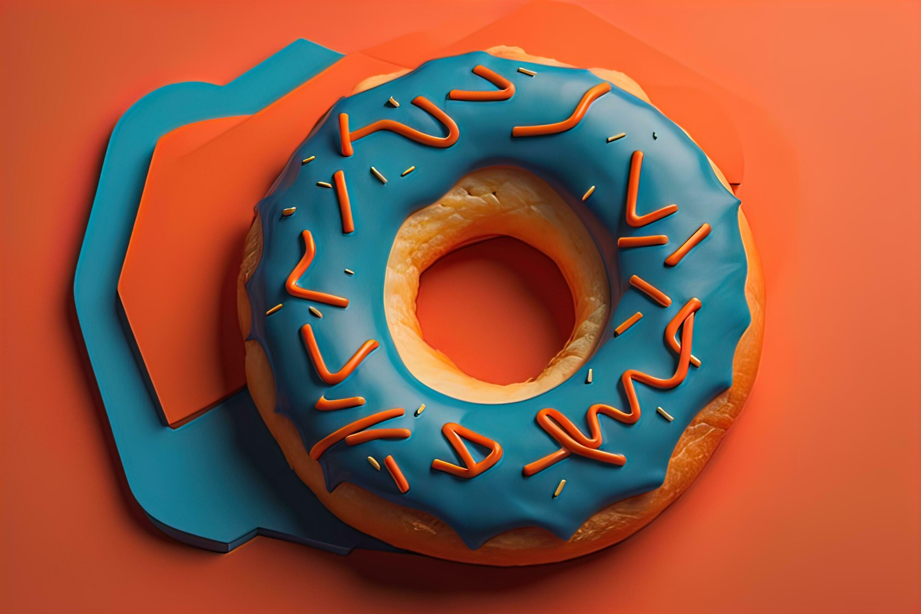 Chocolate glazed donut with sprinkles. Ai generative 30411659 Stock Photo at Vecteezy