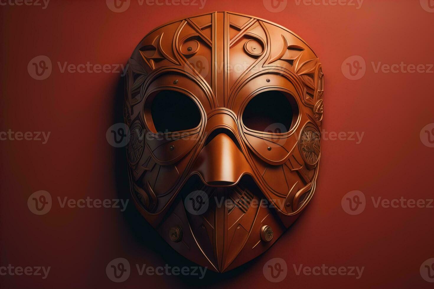 Mardi Gras mask isolated on solid color background. ai generative photo