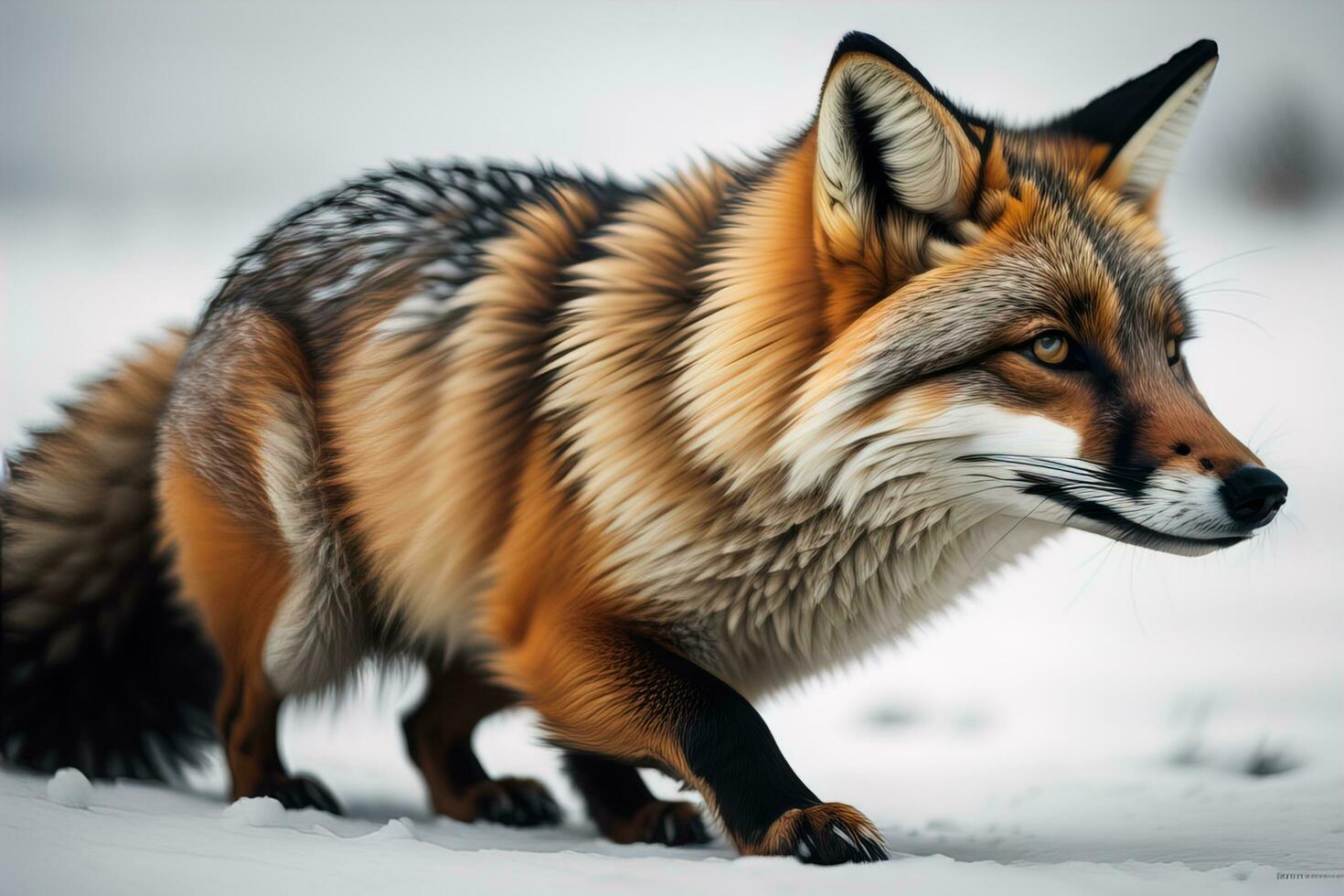 Portrait of a red fox, Vulpes vulpes. ai generative photo
