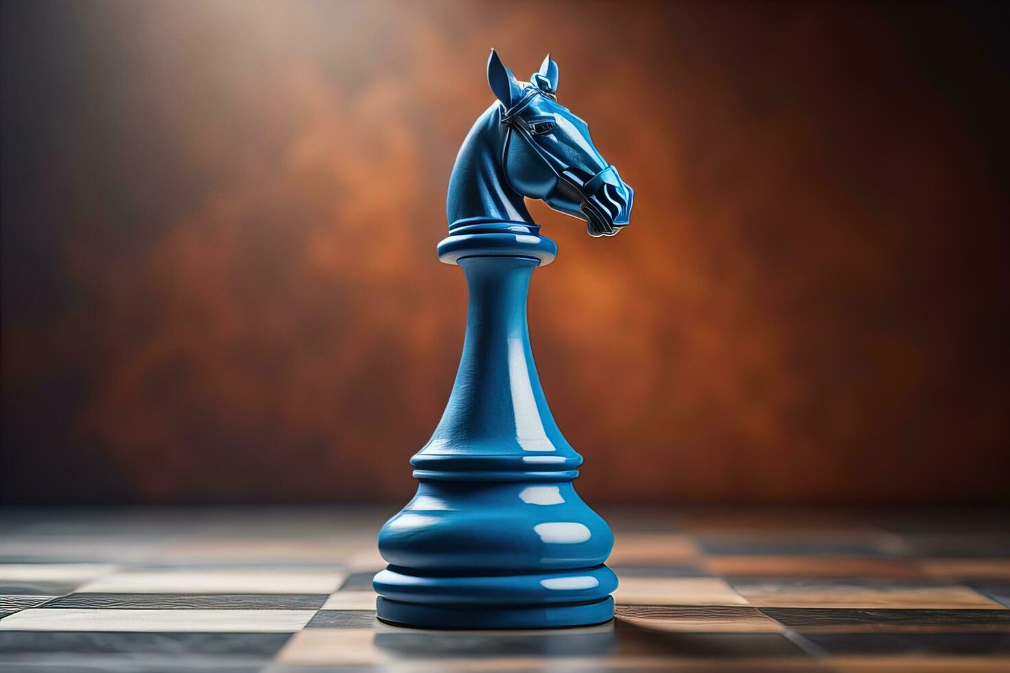 Different chess piece on a solid color background. ai generative photo