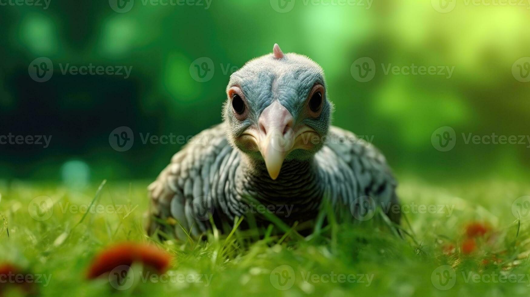 Turkey bird on green grass photo