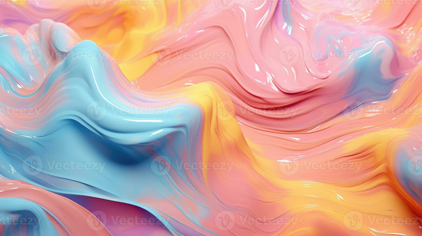 Hand painted background with mixed liquid pink and blue paints. Abstract painting with liquid acrylic. Marble colorful abstract background. Liquid marble pattern. Generative AI photo