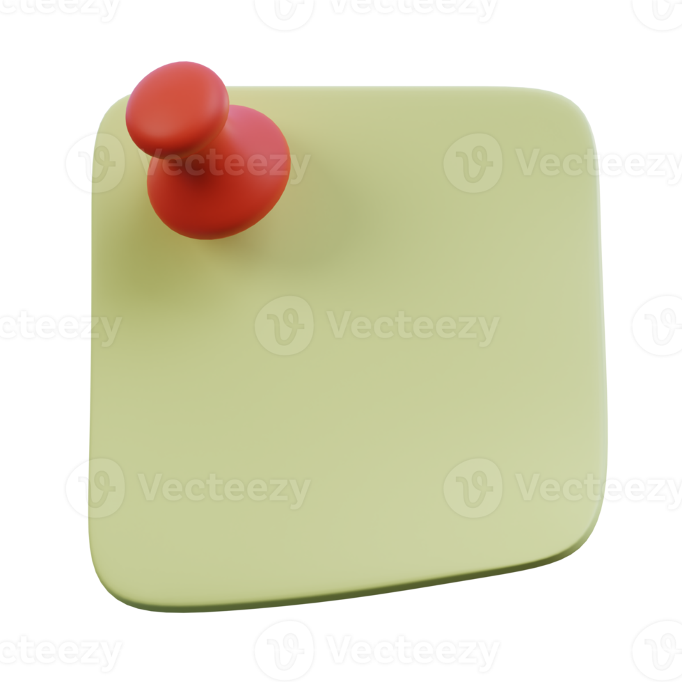 paper reminder 3d render illustration. png
