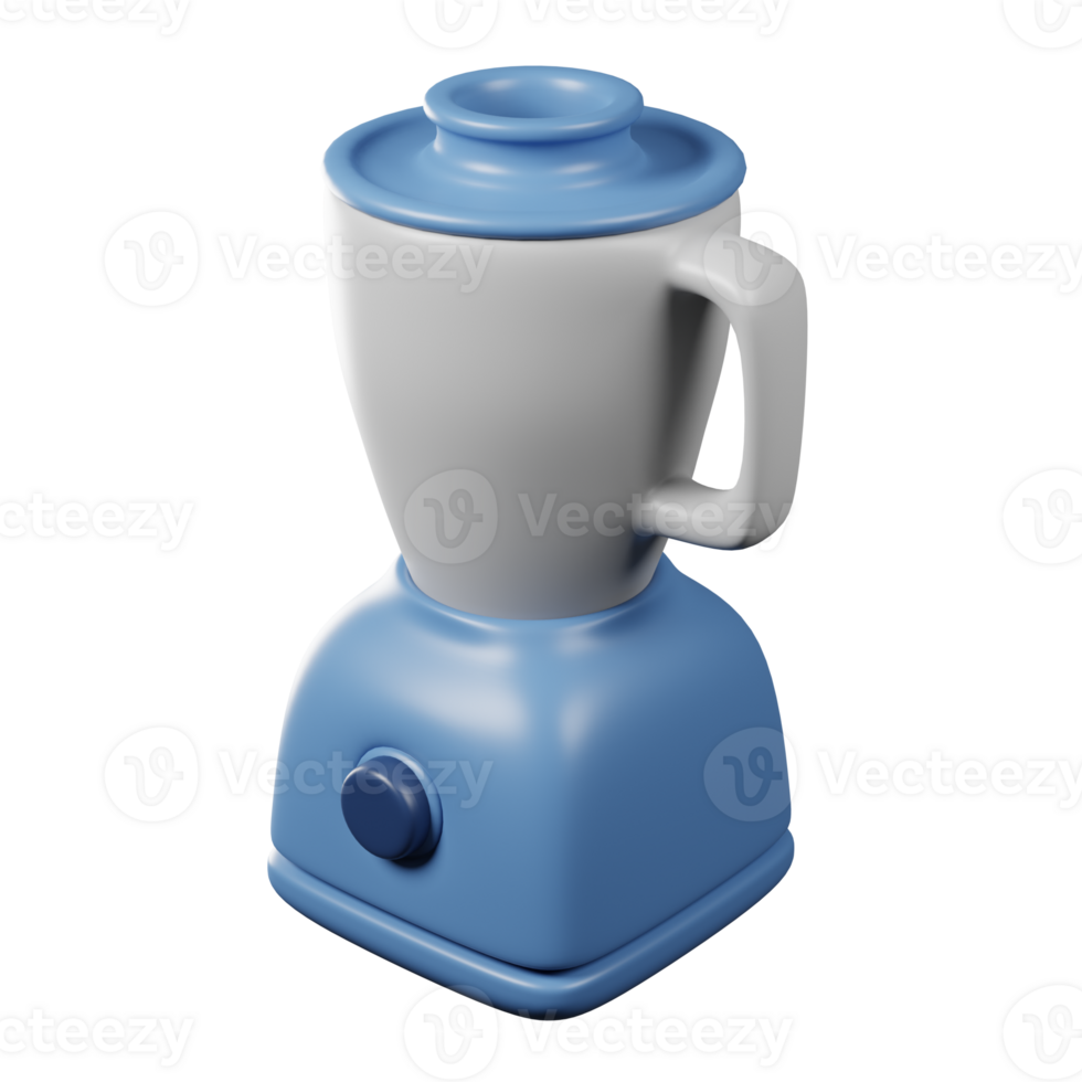 Fruit blender 3d render on transparent background. png
