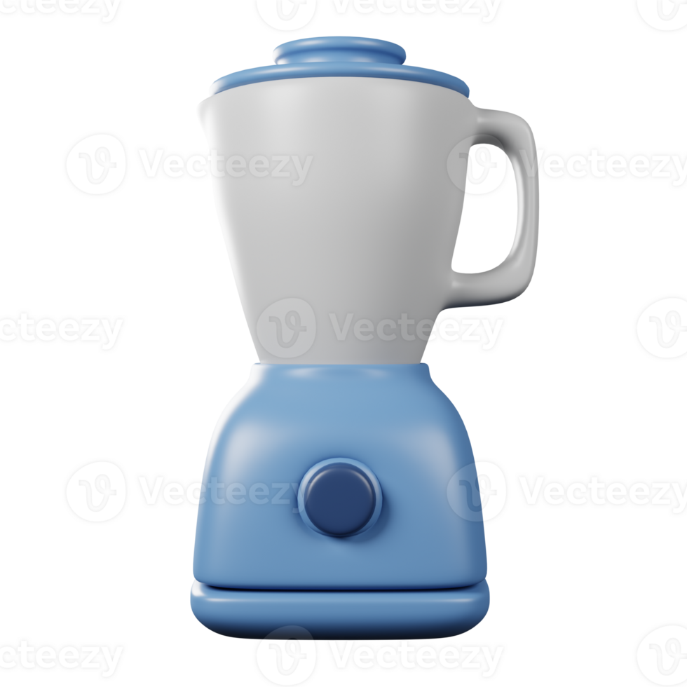 Fruit blender 3d render on transparent background. png